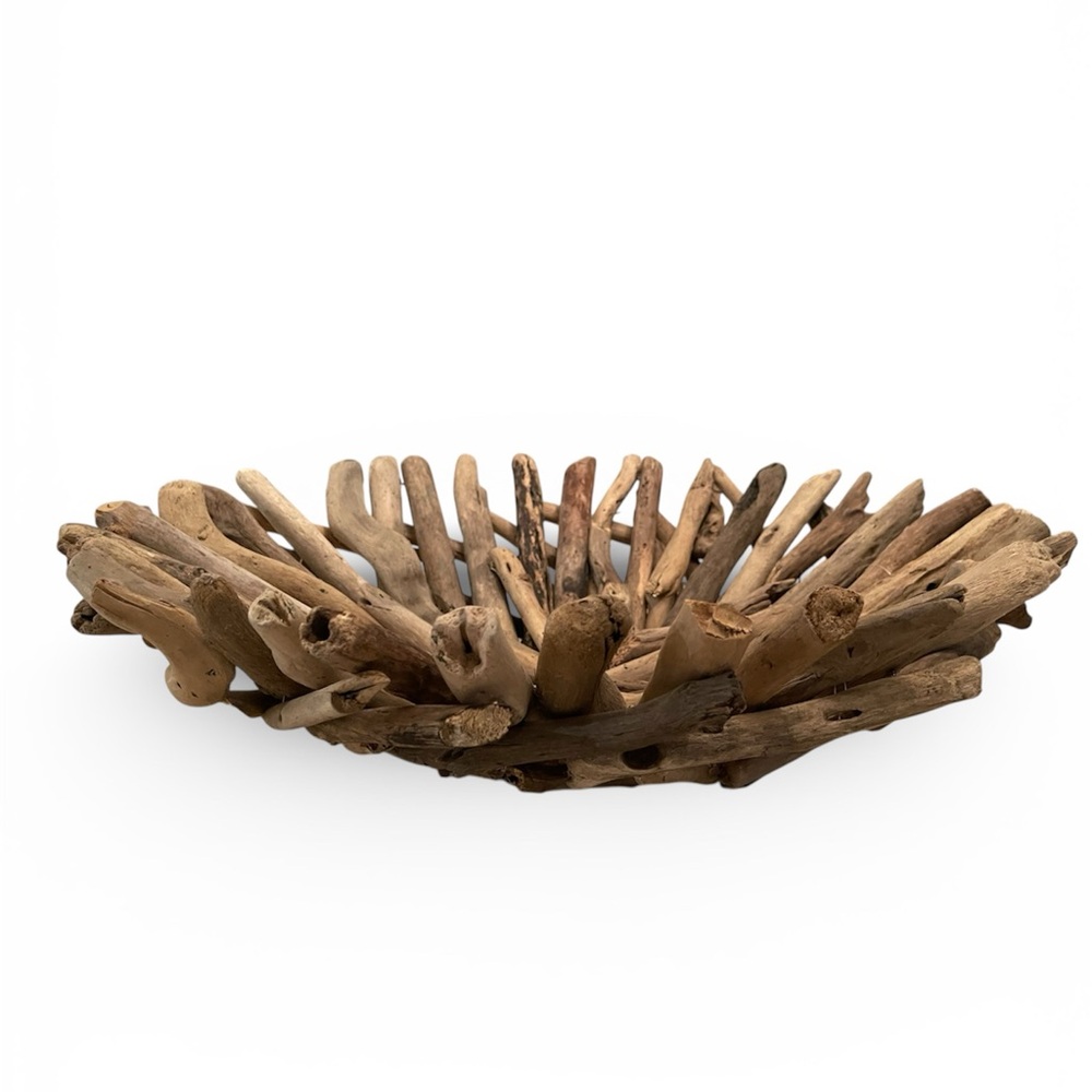 Rustic Driftwood Decorative Bowl 20”X16”